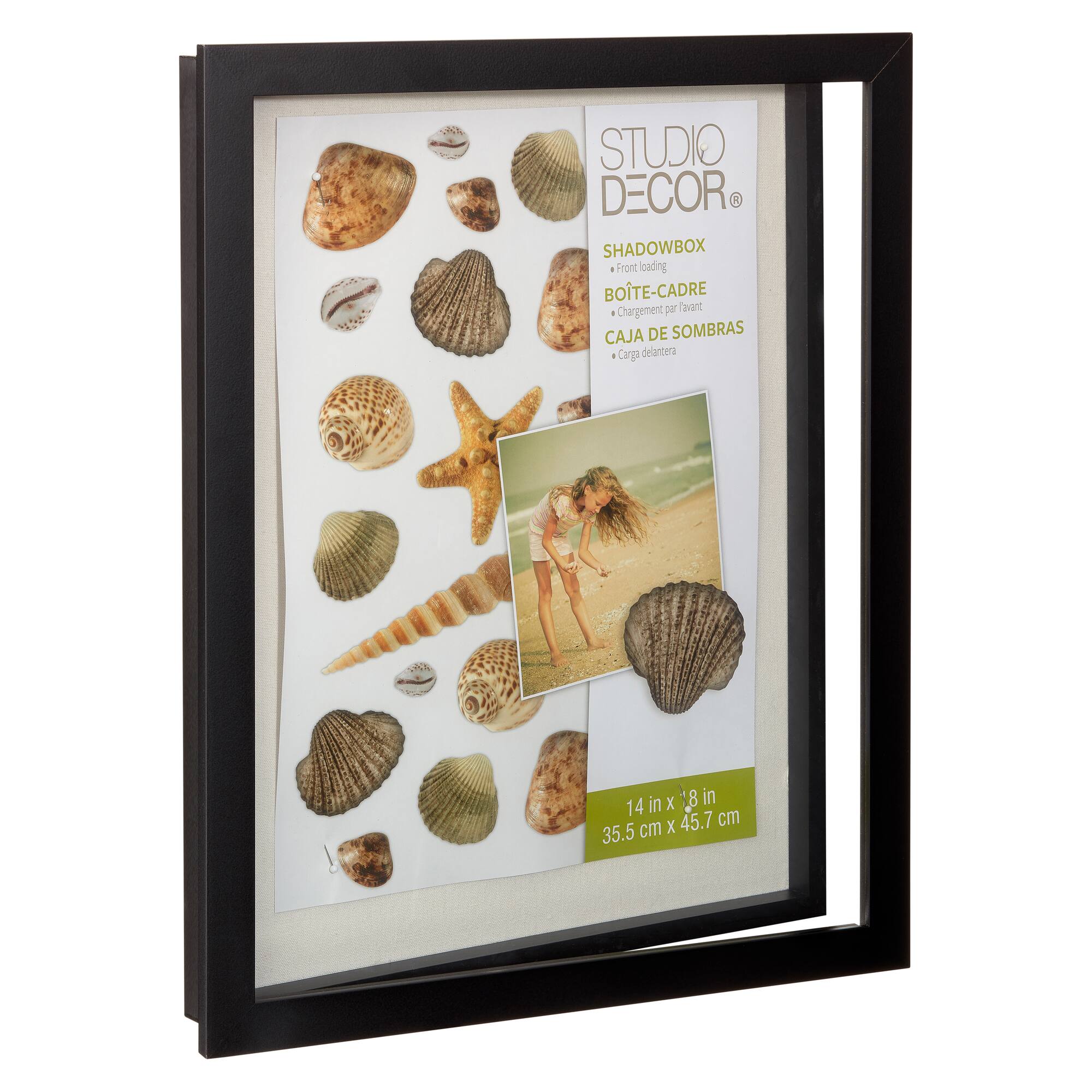 Black Front Opening Shadow Box by Studio Décor